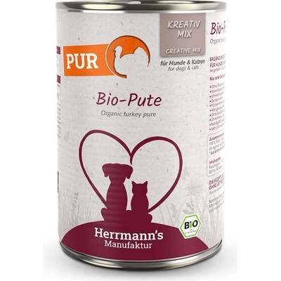 Herrmann's pro psy a kočky Krůtí Bio 400 g