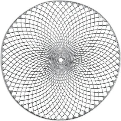 Zeller Prostírání Mandala kulaté plastové stříbrné průměr 38cm