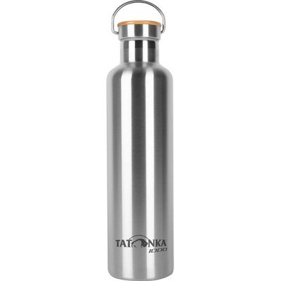 Tatonka Hot + Cold Stuff Bamboo Lid Nerezová termolahev 1000 ml stříbrná