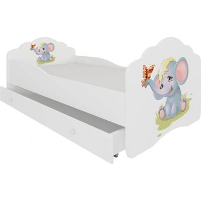 ADRK Furniture Casimo Elephant s matrací a zásuvkou