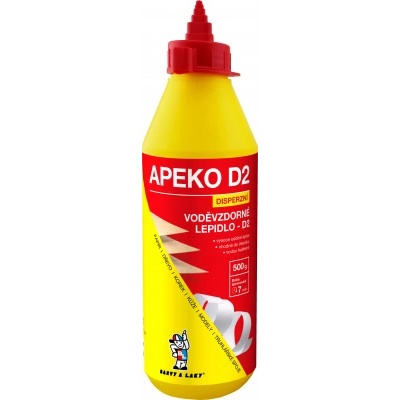 APEKO D2 voděodolné lepidlo na dřevo a savé materiály 500 g
