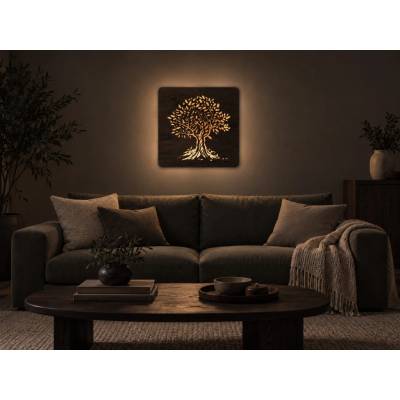 Li-Go "Dub" světelný obraz 230V 42x42cm provedení povrchu: dub – Hledejceny.cz