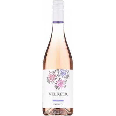 Velkeer Tri Ruže Rosé polosuché ružové 2024 11,5% 0,75 l (čistá fľaša)