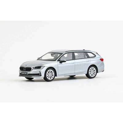 ABREX Škoda Superb IV Combi 2023 Stříbrná Pebble Metalíza 1:43
