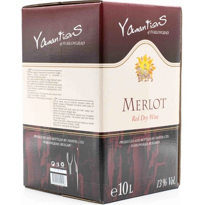 Yamantievs Bag in Box Merlot červená 2023 13% 10 l (karton)