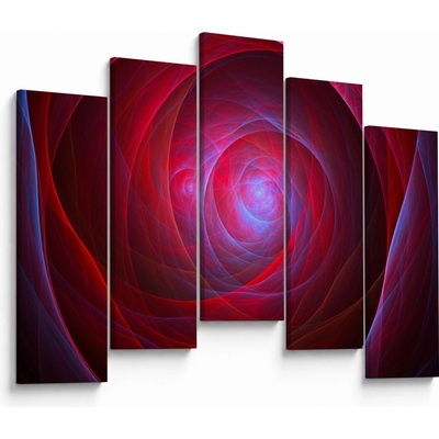 Abstraktní obraz očí, pětidílný 125x90 cm