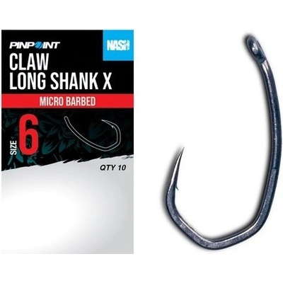 Nash Háčky Claw Long Shank X Micro Barbed 10 ks vel.2