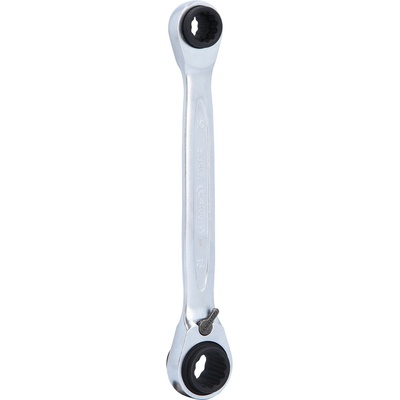 KS tools 4 v 1 prepínateľný dvojitý prstencový kľúč s račňou, 8x10x12x13mm 503.4656