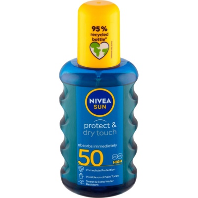 Nivea Sun Protect & Dry Touch neviditelný spray na opalování SPF50 200 ml – Hledejceny.cz
