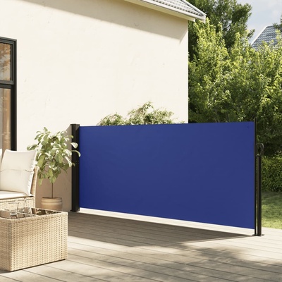 vidaXL Zatahovací boční markýza modrá 120 x 600 cm