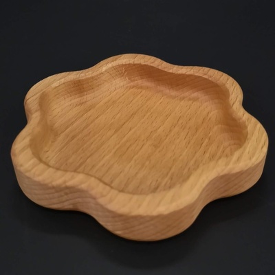 Amadea Dřevěná miska ve tvaru květiny masivní dřevo 12 x 12 x 2 cm