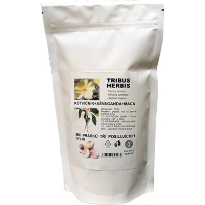 Zelené Drahokamy Tribus Herbis Kotvičník Ašvaganda Maca prášek 250 g