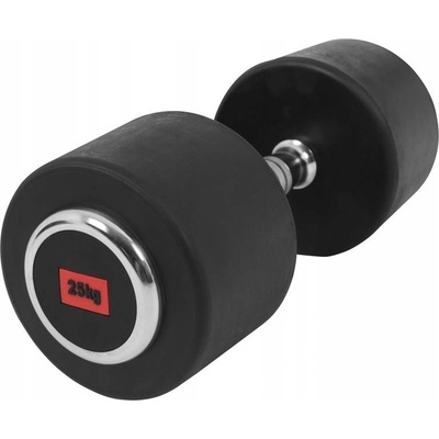 Gorilla Sports Potažené pogumované činky s pevnou váhou 1 x 25 kg