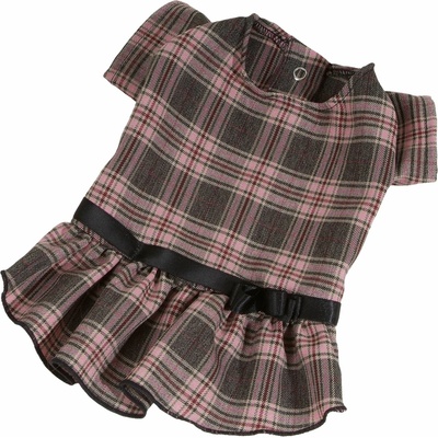 Ó lala Pets Propínací Šaty pro psa Luxury Dog Dress Brown Bavlna