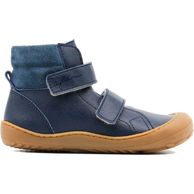 Aylla dětská barefoot obuv CHIRI WT modrá hnědá