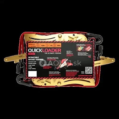 QUICKLOADER Retractable/Samonavíjajúci jednodielny popruh s račňou 1200 kg 4,5 m (0,5 m + 4 m) x 25 mm 2-pack