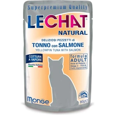 Monge Natural tuniak v želé s lososom 80 g