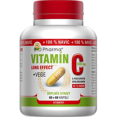 Bio-Pharma Vitamín C 500 mg long effect 60 + 60 kapsúl