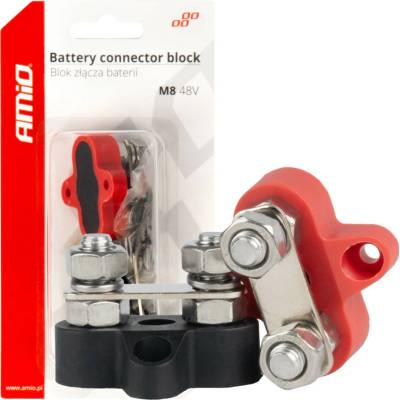 Zbernicový blok konektorov batérií dvojitá sada 48V M8 AMiO-03806