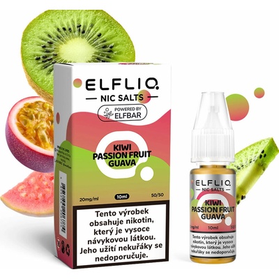 ELFLIQ Nic SALT Kiwi Passion Fruit Guava 10 ml 20 mg