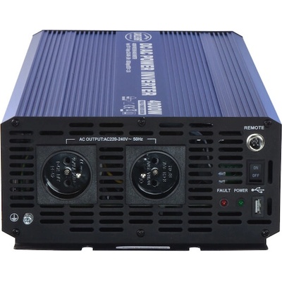 Sinusový měnič napětí 12V - 230V 4000W, s USB, 35PSW4012