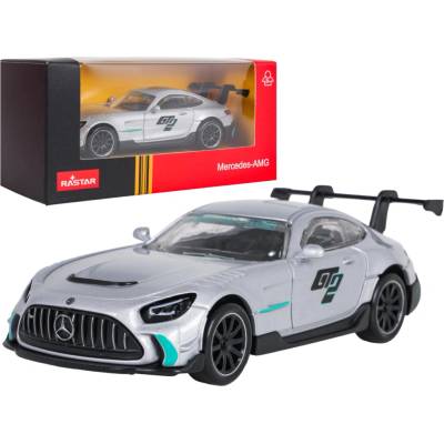Kovový model Mercedes-AMG GT2 RASTAR v mierke 1:43 strieborný