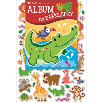 Anděl Přerov Album na samolepky hologram zvířátka a 40 kusů samolepek