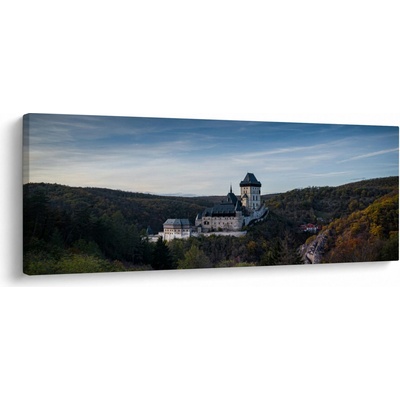 Obraz Karlštejnu, jednodílný 145x58 cm
