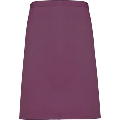 Premier zástěra Colours PR151 do pasu krátká aubergine