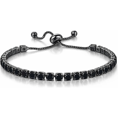 Sisi Jewelry Náramek Swarovski Elements Cianoti Black NR2317-ST-G54(28) Černá 14 cm + 9 cm (prodloužení)