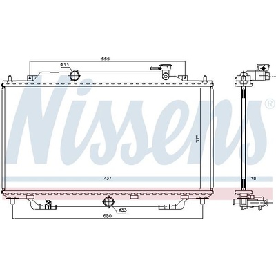 Chladič motoru NISSENS 68555