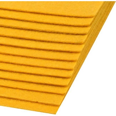 Pro Háčkování Látková dekorativní plsť 20x30 cm hořčicová 2 ks
