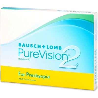 Bausch & Lomb PureVision 2 HD for Presbyopia (3 čočky), adice: Low (+0.75 - +1.50), dioptrie: -8, průměr: 14, zakřivení: 8.6 – Hledejceny.cz