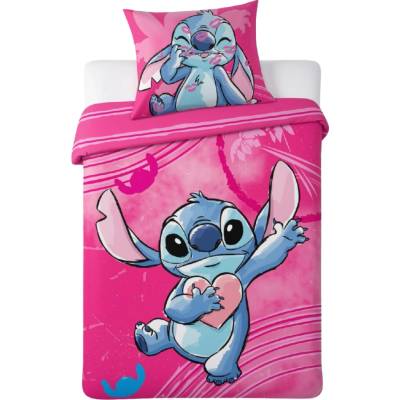 Faro Obliečky do postieľky Lilo and Stitch pink 100 x 135 cm 40 x 60 cm