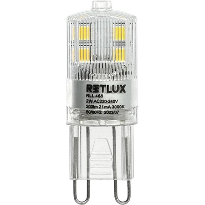RETLUX Žárovka LED G9 2W bílá teplá RLL 468