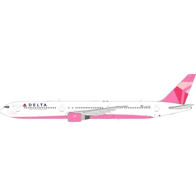 Panda Models B767-432ER Delta Air Lines Pink Breast Cancer Research Foundation Colors. With EVELYN H. LAUDER Founder of the Breast Cancer research Foundation Titles 1:400