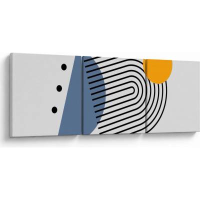 Obraz - Minimalistická abstrakce N⁰2, třídílný 90x30 cm