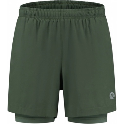 Rogelli essential Dámske bežecké šortky 2v1 khaki