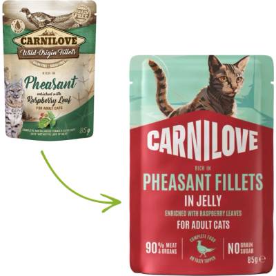 Carnilove Cat Pouch Jelly Pheasan+Raspberry Leaves 85 g