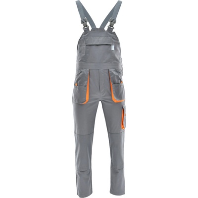 Sara Workwear pracovní kalhoty s laclem LION tmavě šedá