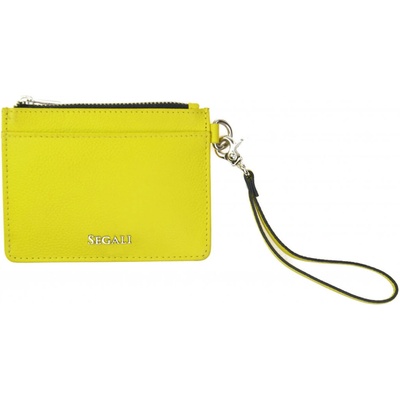 Segali Kožená mini peňaženka kľúčenka 7290 A neon lime