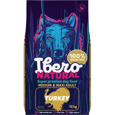 Ibero Grain Free Dog Medium & Maxi Adult Turkey 12 kg