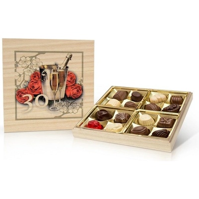 Selllot Narozeniny 30 let belgické pralinky v dřevěné dóze 200 g
