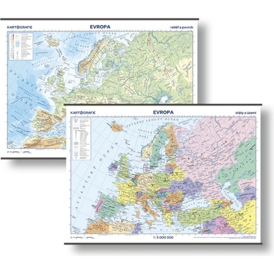 Kartografie PRAHA, a. s. Evropa – sada školních nástěnných map – malá