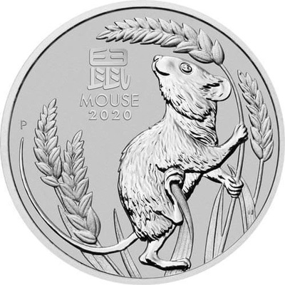 Perth Mint Strieborná minca Rok Myši Lunar III 5 Oz
