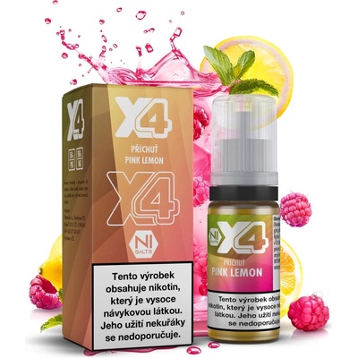 X4 Bar Juice Růžový citron 10 ml 20 mg