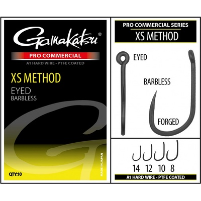 GAMAKATSU Power Carp Ring Eye Barbless vel.8 10 ks