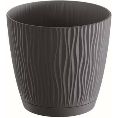 PROSPERPLAST - Květináč SANDY 12,9cm antracit