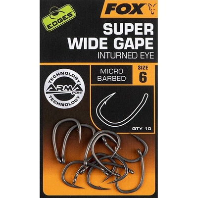 Fox Edges Super Wide Gape In-Turned Eye vel.2 10 ks