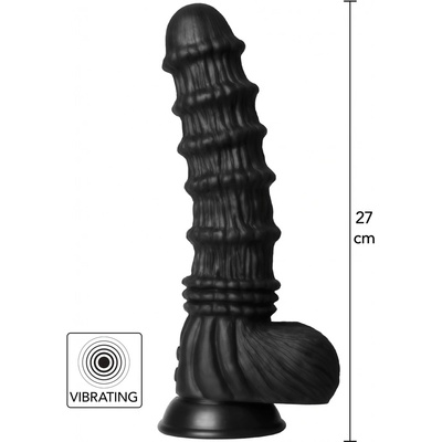 Hidden Desire Extreme Vibrating Dragon Monster Dildo Black